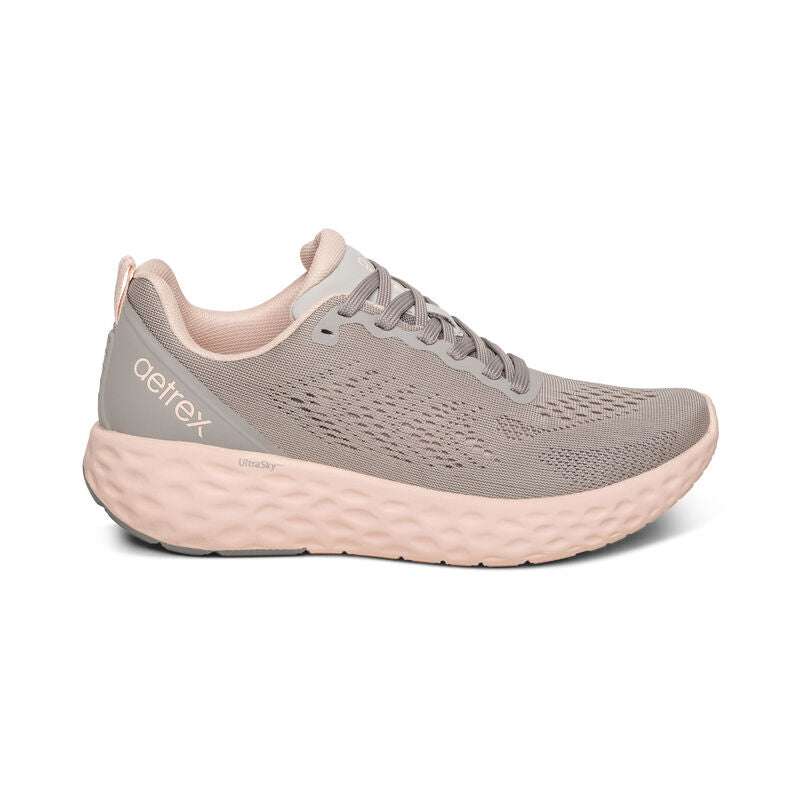 フェリア WOMEN'S AETREX DANIKA ARCH SUPPORT SNEAKER | GREY – Randy's